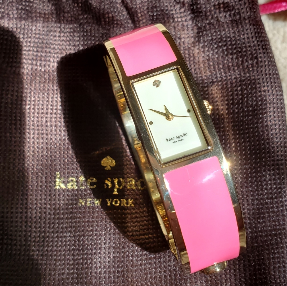 Kate Spade Hot Pink Carousel Bangle Watch - Picture 2 of 10
